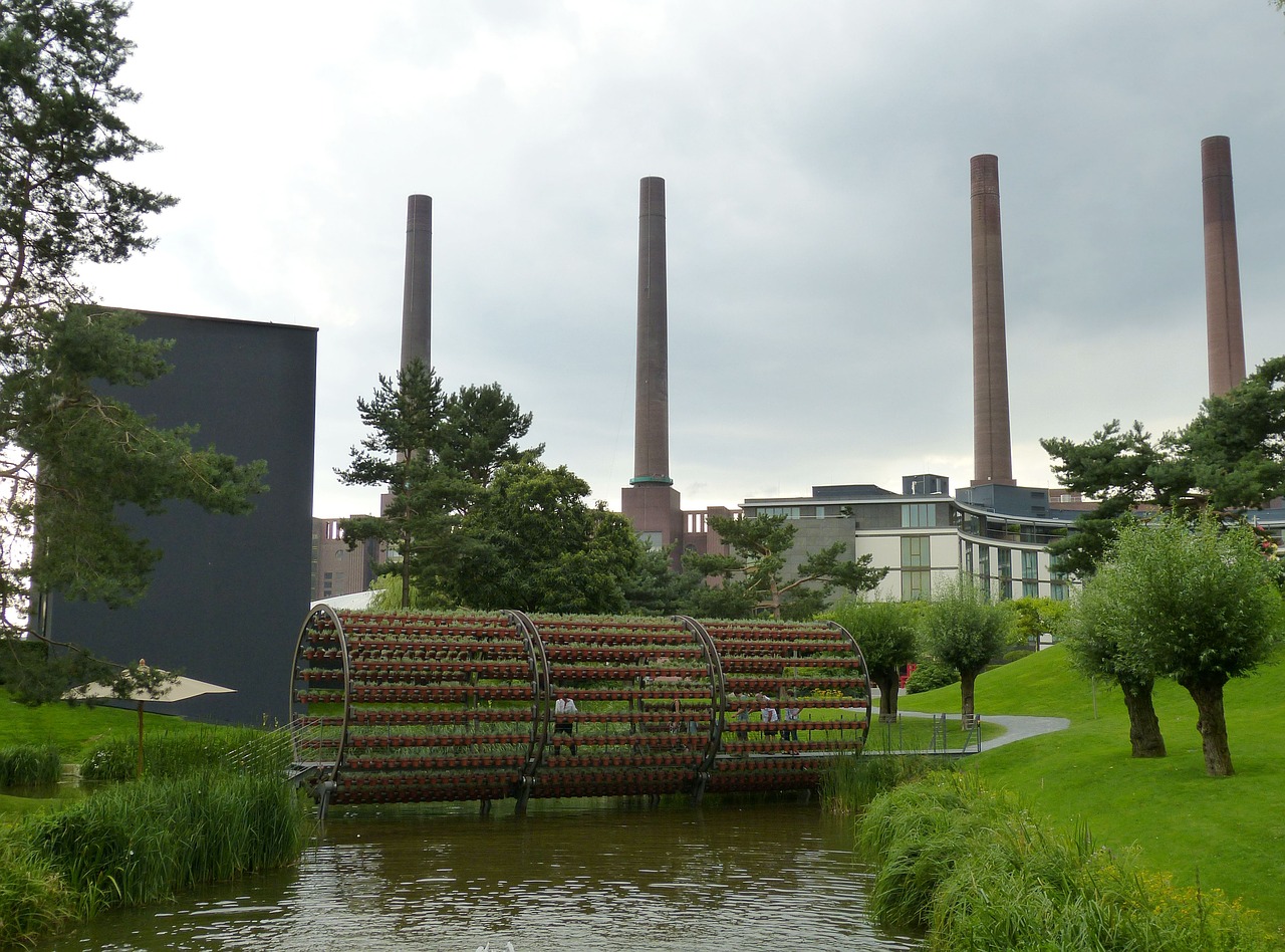 Volfsburgas, Automobilių Miestas, Autostadt Wolfsburg, Automatinis, Vw, Pkw, Transporto Priemonė, Architektūra, Žalia Zona, Volkswagen