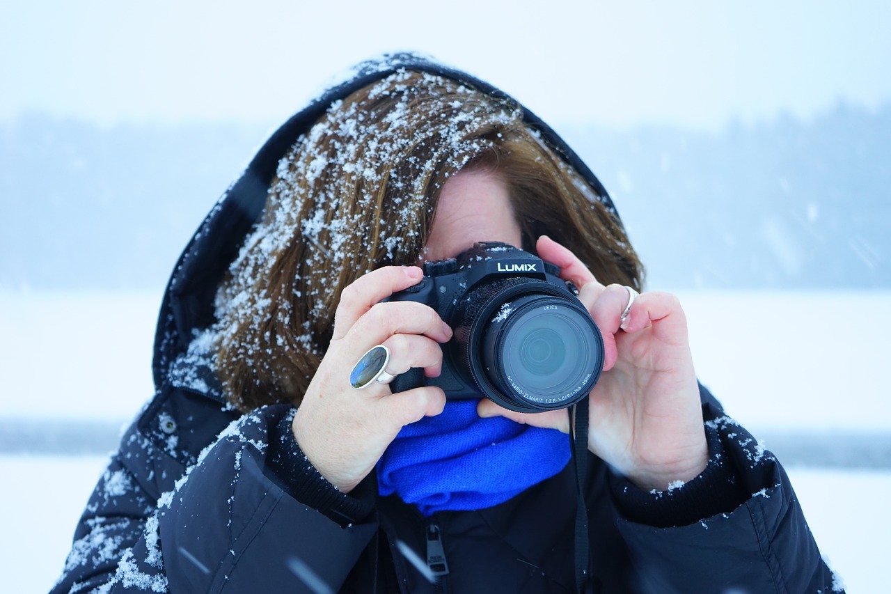 Moteris, Snieguotas, Ledinis, Fotografas, Nuotrauka, Asmuo, Žmogus, Žiema, Fotoaparatas, Objektyvas
