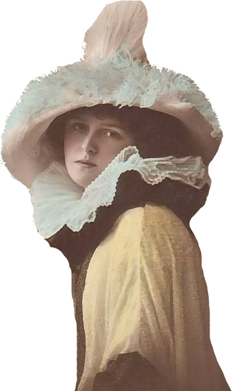 Moteris, Lady, Skrybėlę, Vintage, 1920, Portretas, Grožis, Senas, Modelis, Mergaitė