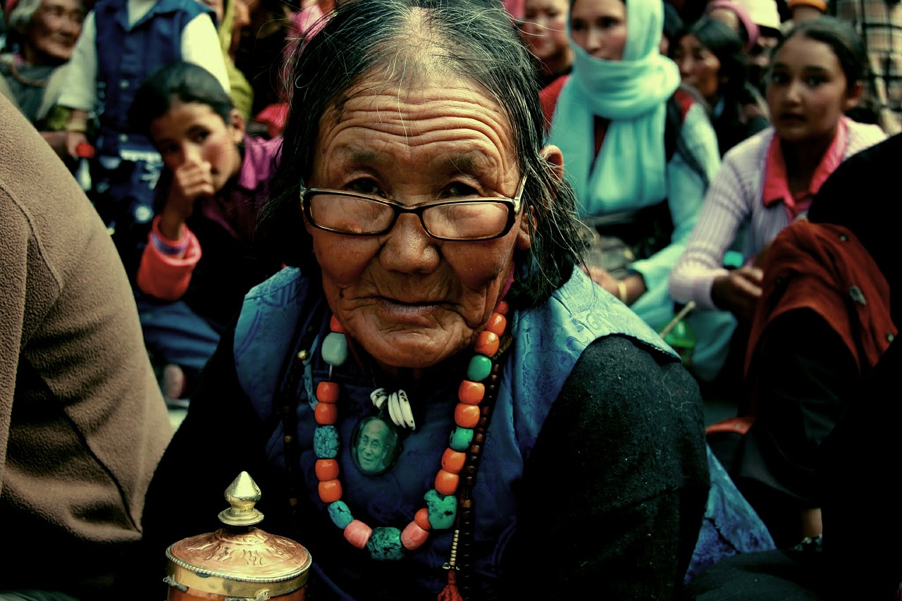 Moteris, Senas, Ladakh, Indija, Tibetas, Raukšlės, Nemokamos Nuotraukos,  Nemokama Licenzija