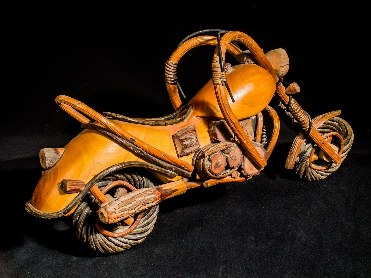 Medinis Motociklas, Medienos Modelis, Menas Iš Tailando, Nemokamos Nuotraukos,  Nemokama Licenzija