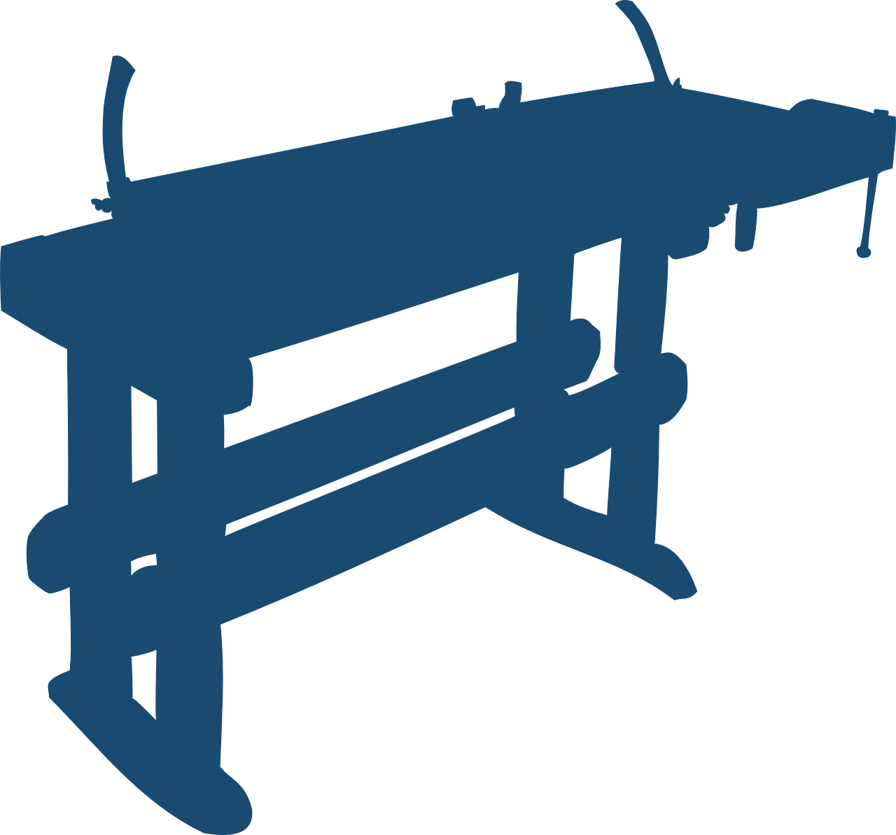 Darbo Stalas, Amatų, Meistriškumas, Siluetas, Mėlynas, Nemokama Vektorinė Grafika, Nemokamos Nuotraukos,  Nemokama Licenzija
