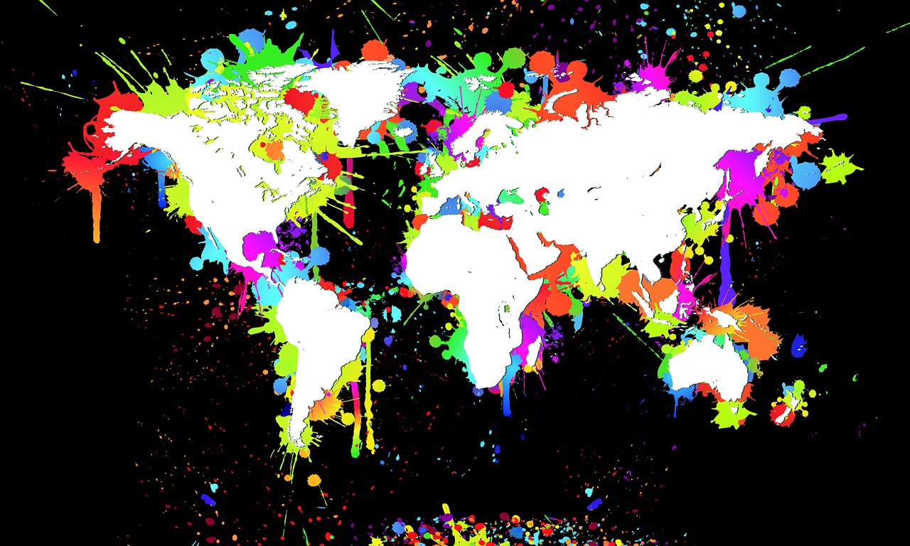 Pasaulis, Žemėlapis, Pasaulio Žemėlapis, Balta, Juoda, Purslų, Spalva, Dab, Nemokamos Nuotraukos,  Nemokama Licenzija