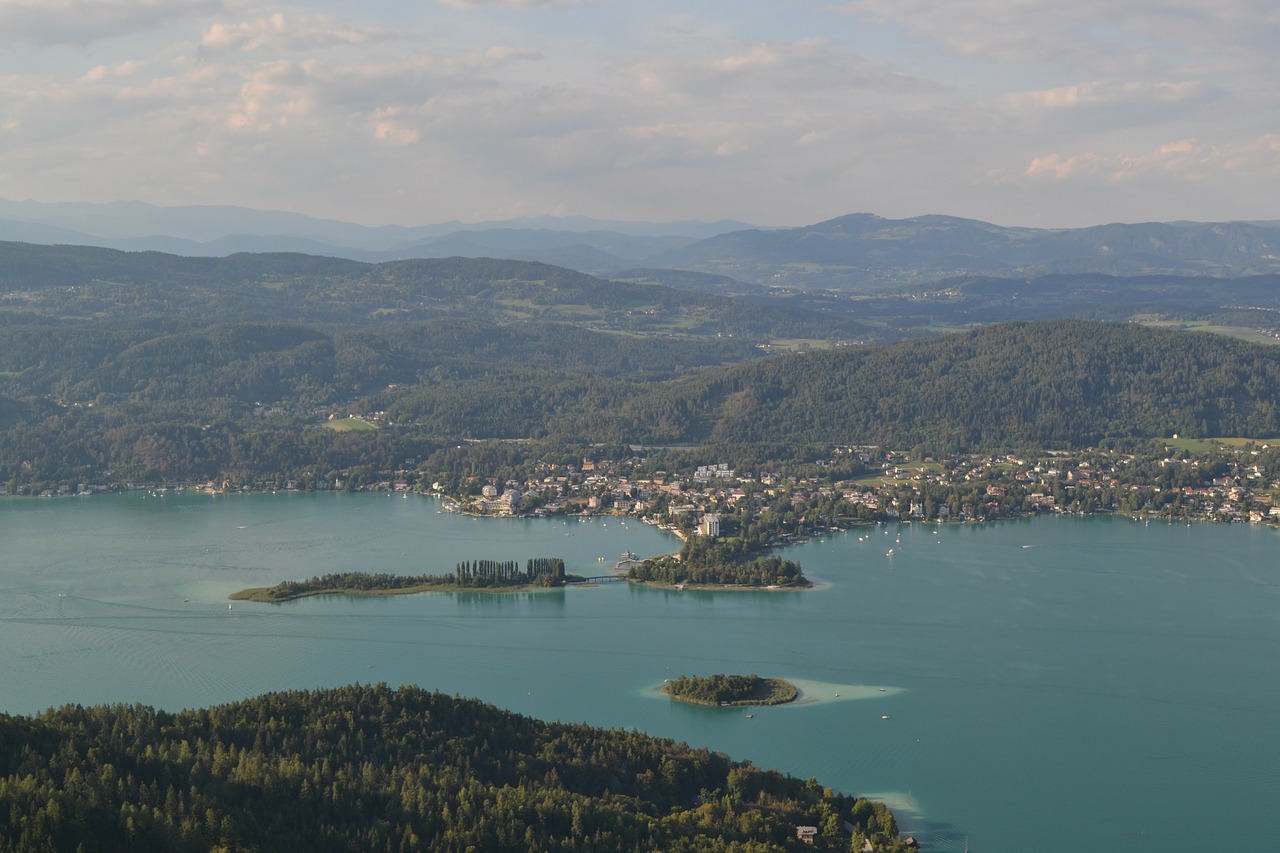 Wörther See, Ežeras, Sala, Vandenyse, Pörtschach, Karintija, Kalnas, Kraštovaizdis, Vandenys, Nemokamos Nuotraukos