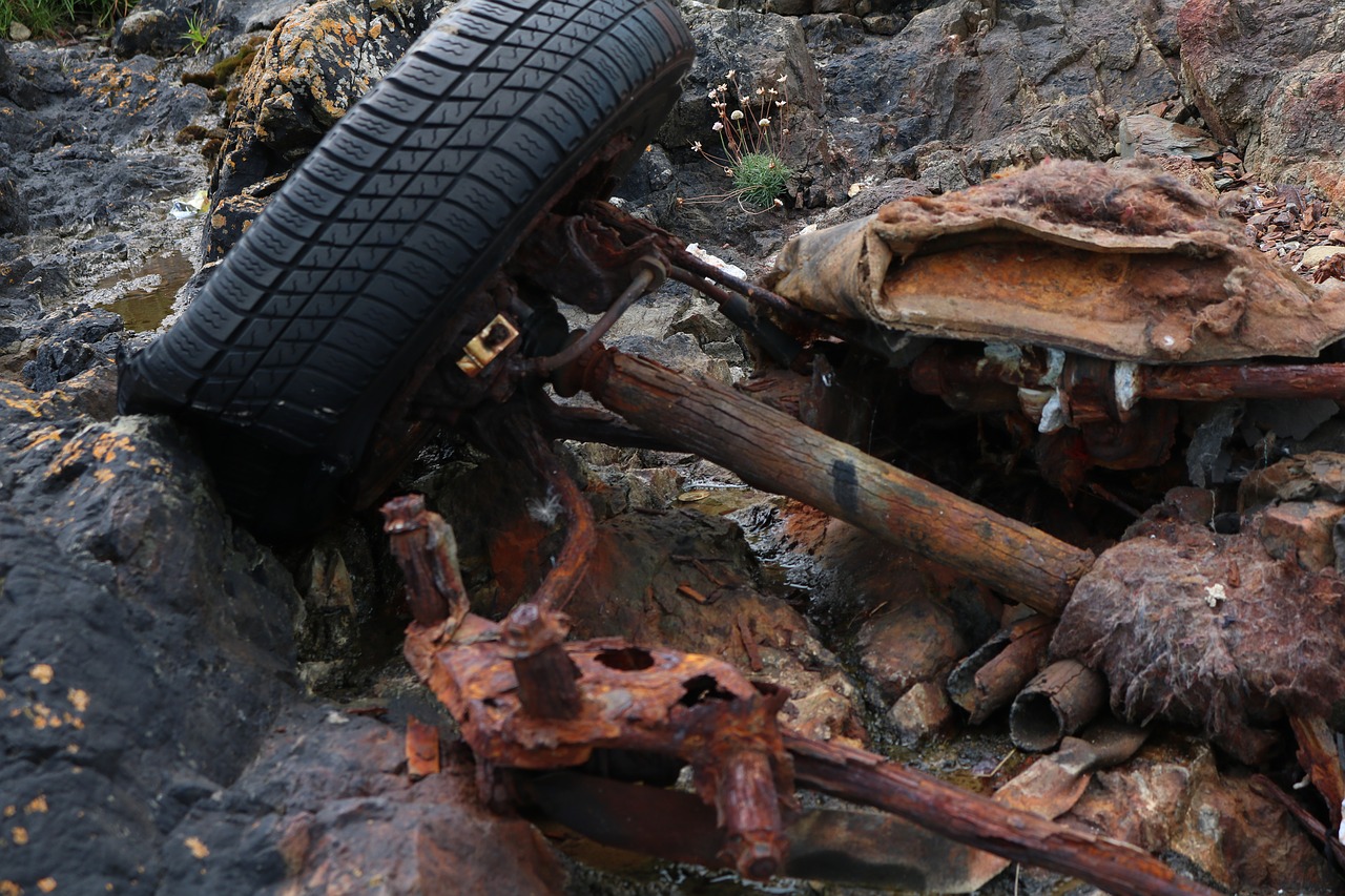 Nuolaužos, Laužas, Automatinis, Rusvas, Rusted, Išjungė, Mistinis, Metalo Laužas, Sunaikintas, Automobiliai