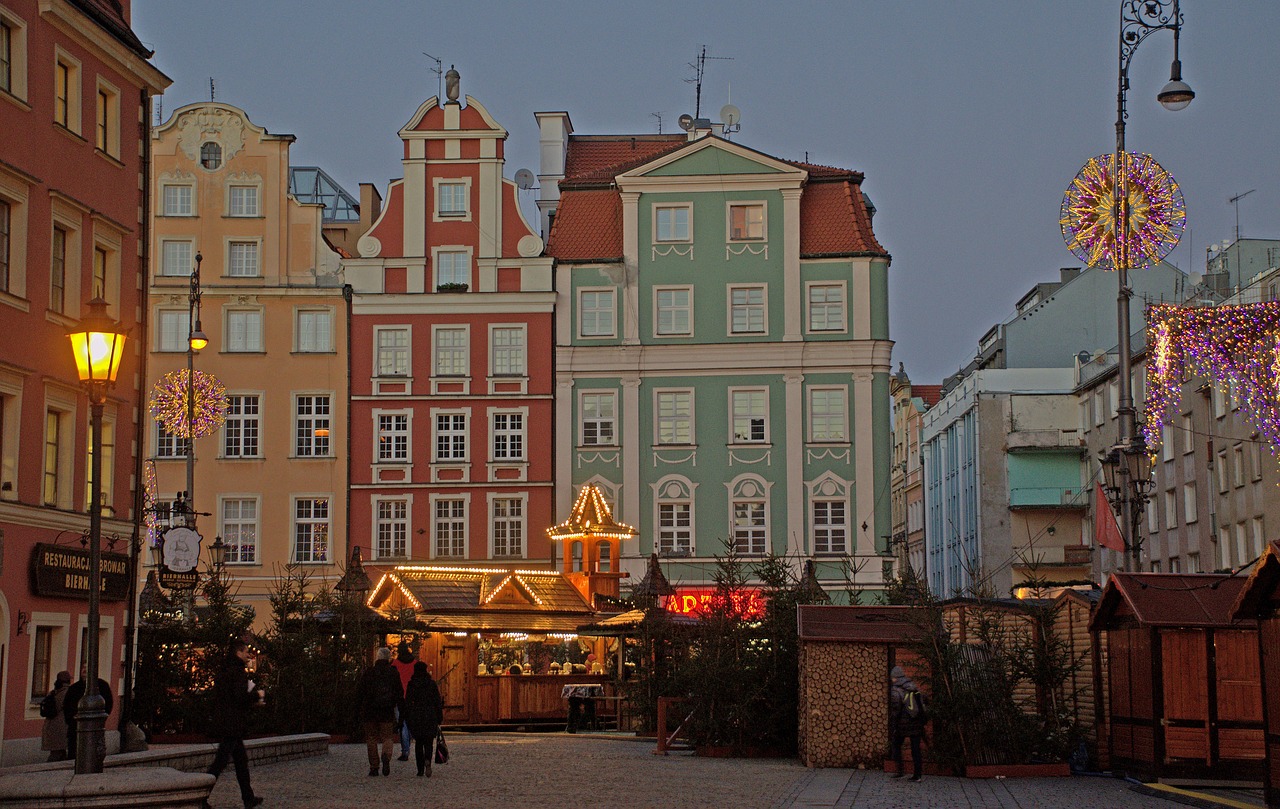 Wrocław,  Vroclavas,  Lenkija,  Architektūra,  Silezija,  Marketplace,  Kalėdų,  Xmas,  Kalėdų,  Dvišlaičiu