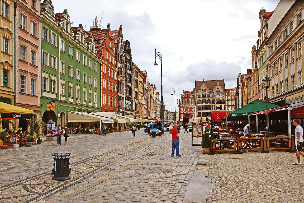 Vroclavo Senamiestis, Lenkija, Wrocław, Centras, Senamiestis, Parduotuvė, Rotušė, Architektūra, Paminklai, Pastatas