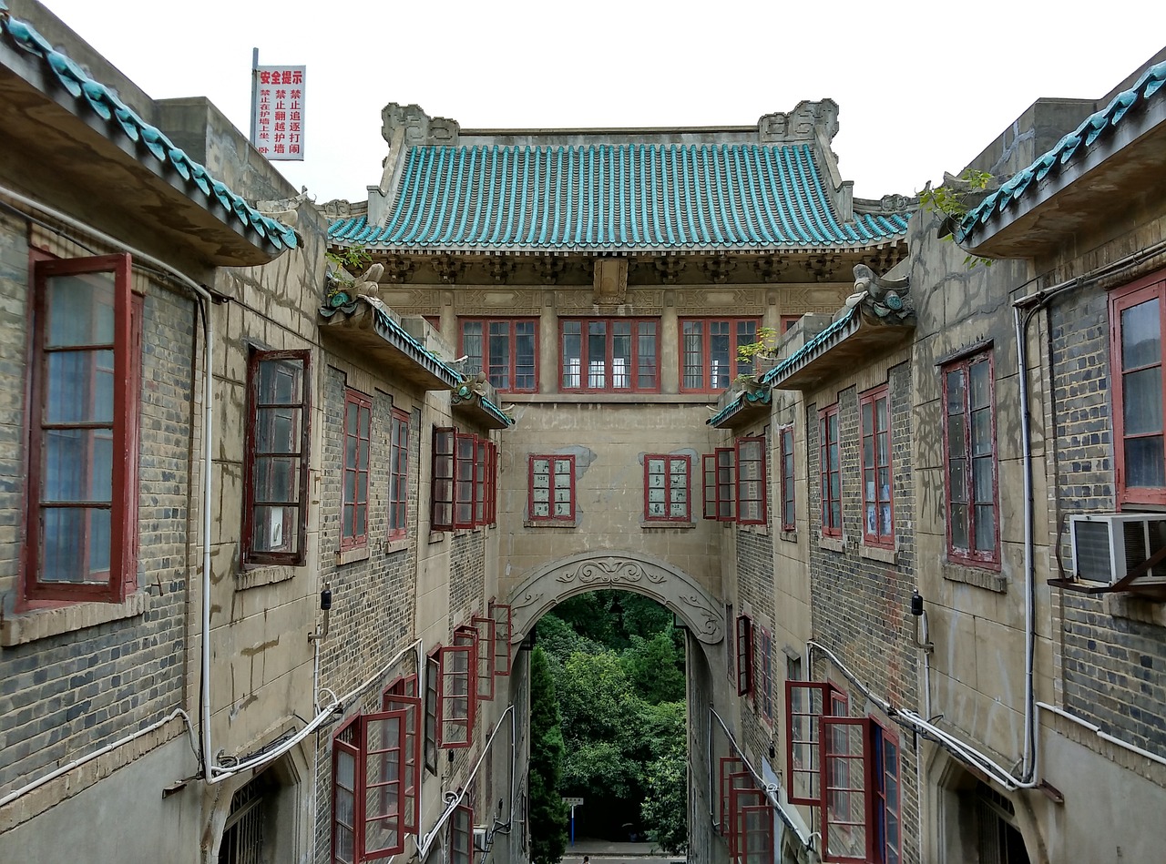Wuhan Universitetas, Vyšnių Viršuje, Seni Pastatai, Nemokamos Nuotraukos,  Nemokama Licenzija