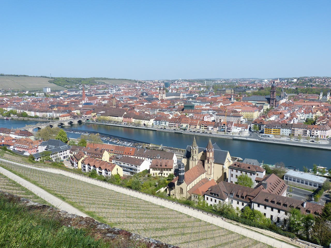 Würzburg, Bavarija, Swiss Francs, Istoriškai, Senamiestis, Architektūra, Vaizdas, Perspektyva, Panorama, Miesto Vaizdas