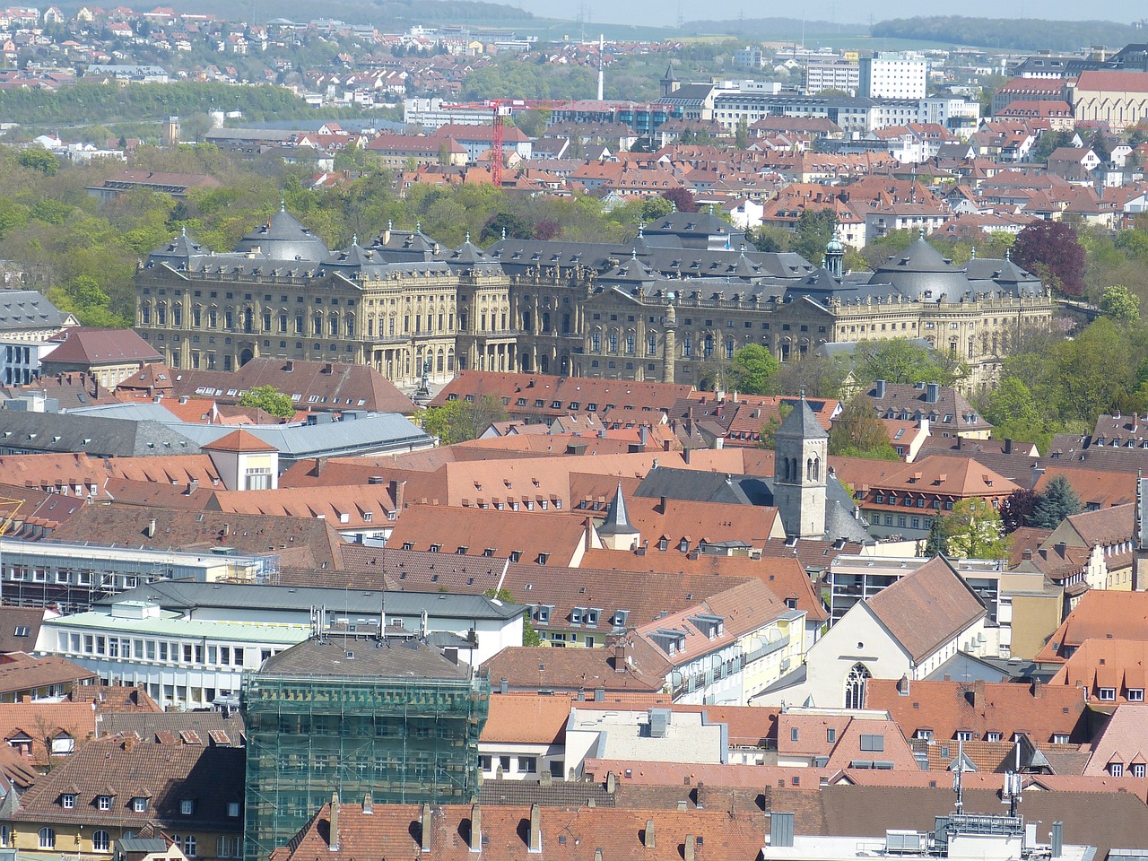 Würzburg, Bavarija, Swiss Francs, Romantiškas, Vokietija, Perspektyva, Vaizdas, Architektūra, Miestas, Istoriškai