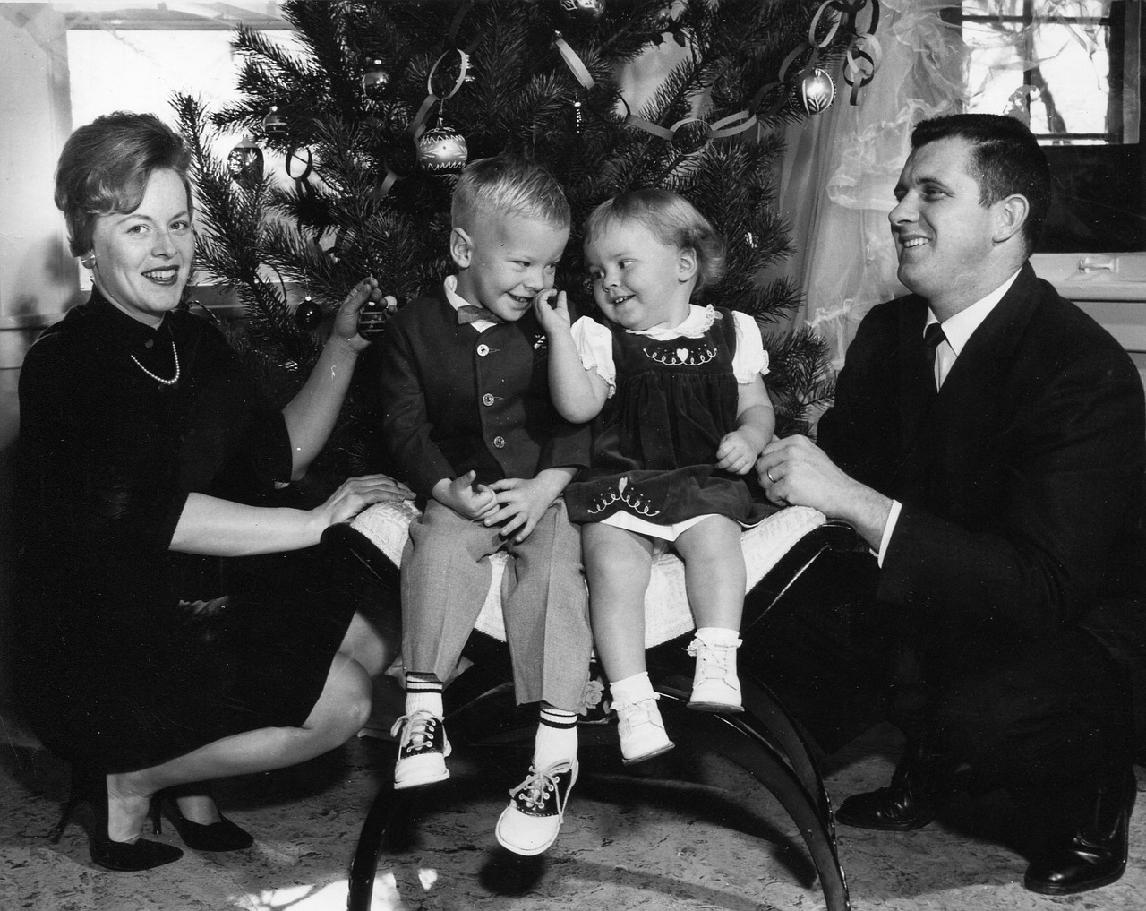 Xmas, Retro, Kalėdos, Šeima, Gruodžio Mėn ., Sezonas, 1960-Tieji Metai, Nemokamos Nuotraukos,  Nemokama Licenzija