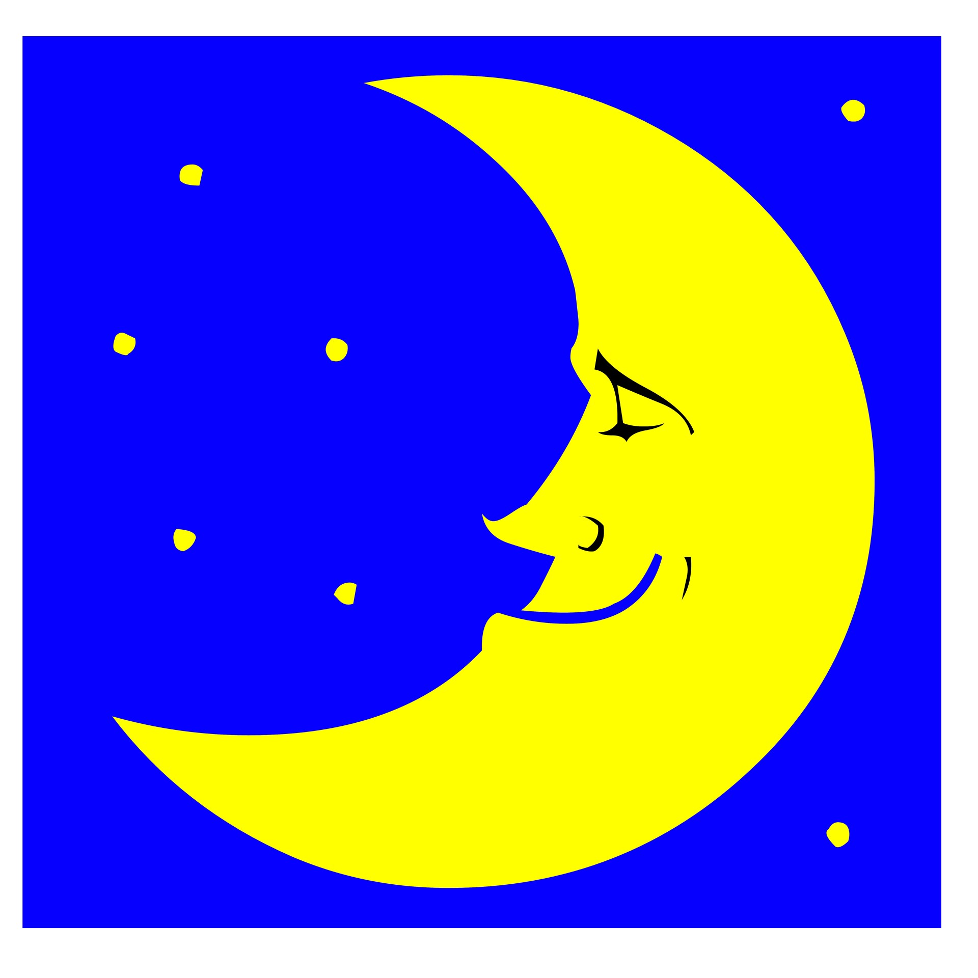 Mėnulis,  Žvaigždės,  Dangus,  Geltona,  Mėlynas,  Miegoti,  Animacinis Filmas,  Piešimas,  Karikatūra,  Vaikai