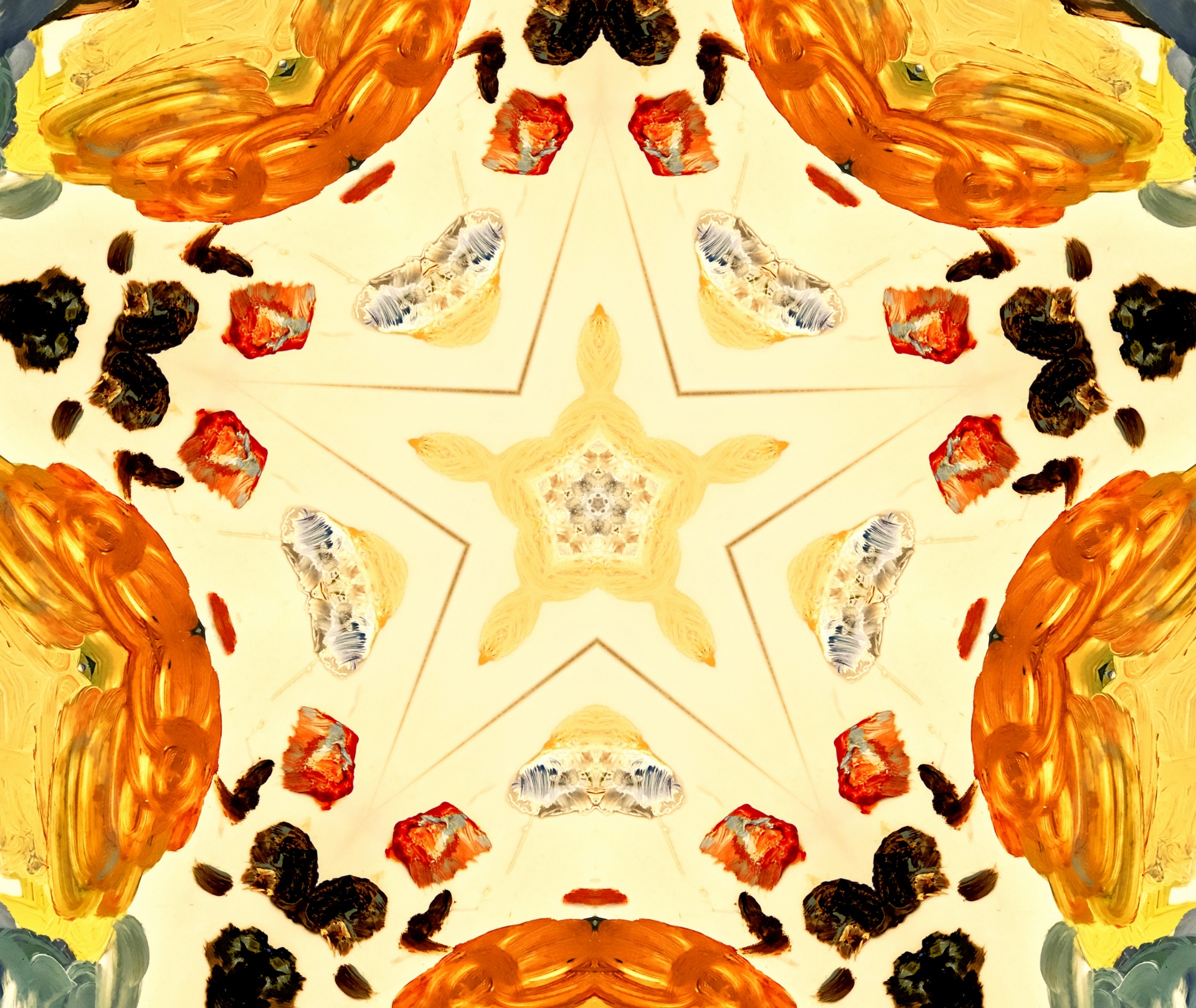 Kaleidoskopas,  Fonas,  Tapetai,  Žvaigždė,  Žvaigždės,  Geltona,  Auksas,  Auksinė & Nbsp,  Simetrija,  Geometrinis