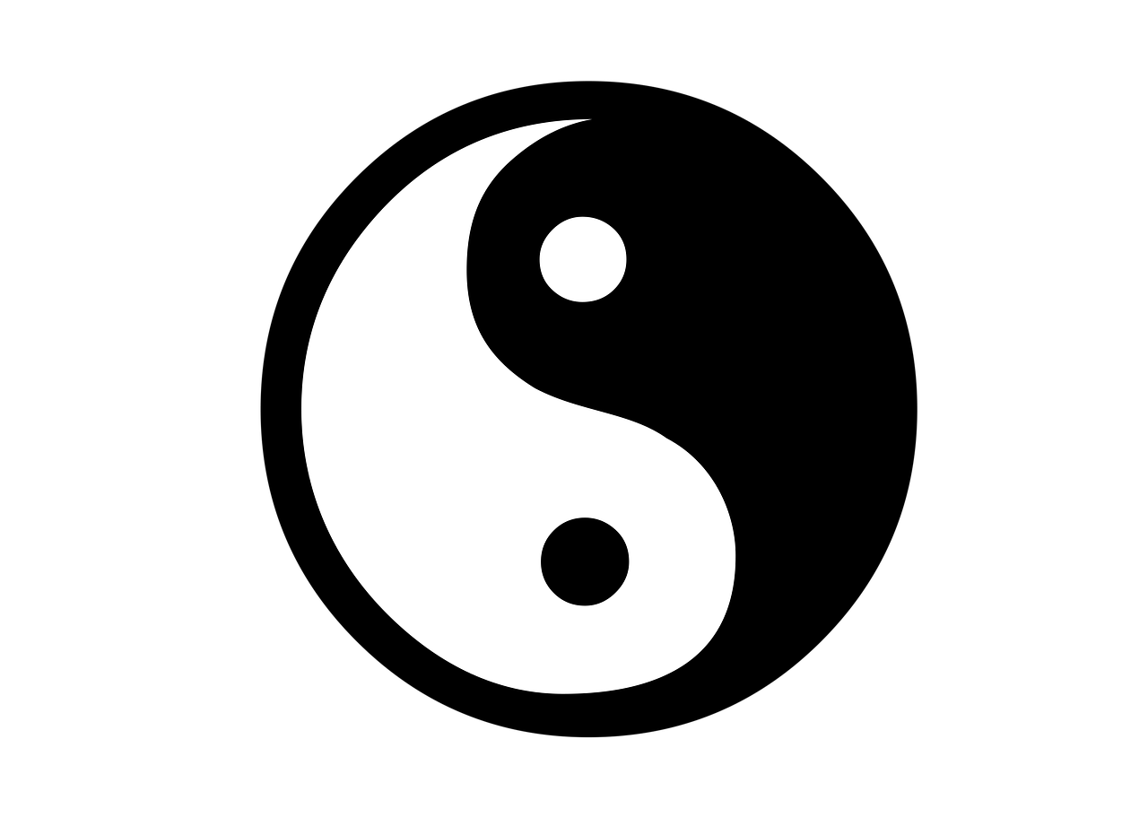 Yin Ir Yang, Juoda Ir Balta, Simbolis, Yin, Yang, Balta, Kinai, Harmonija, Balansas, Filosofija