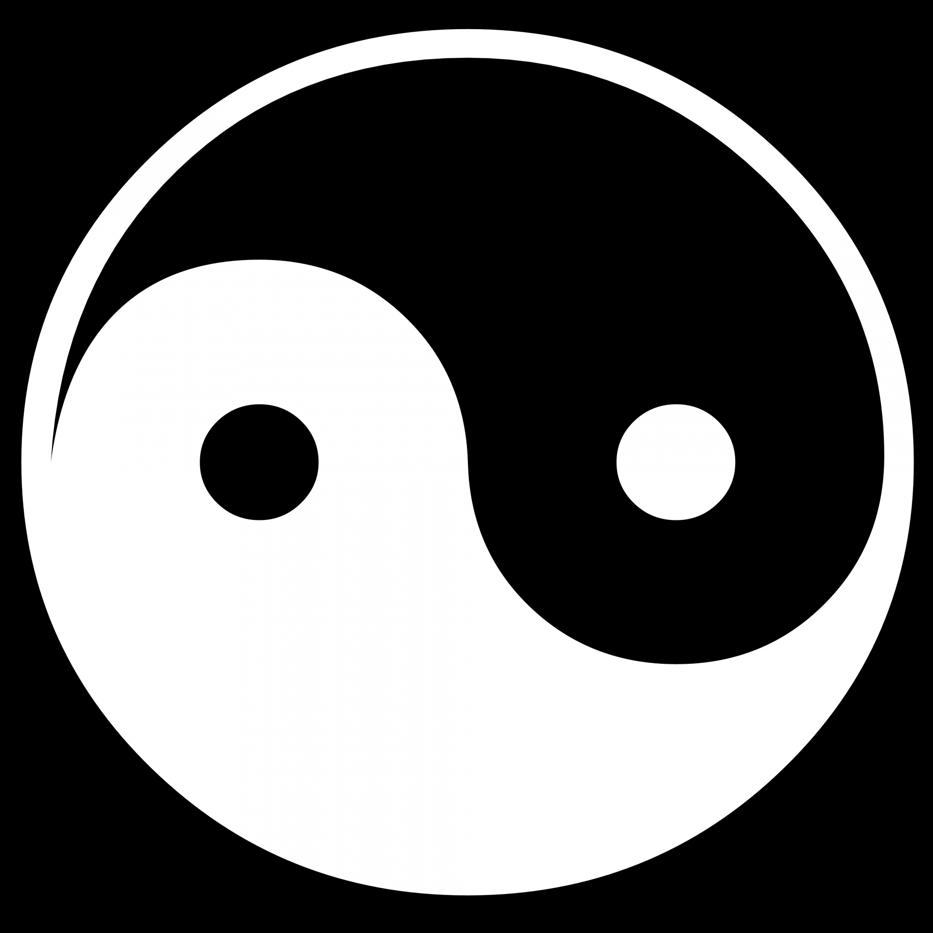 Yang,  Yin,  Simbolis,  Piktograma,  Taoizmas,  On,  Ženklas,  Rytus,  Juoda,  Ir Priešingybės