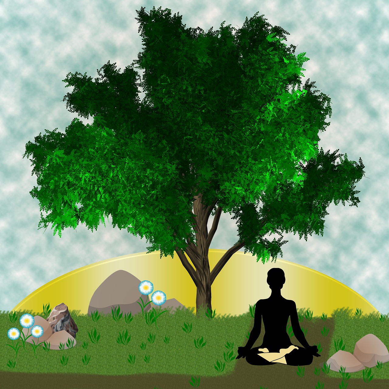 Joga, Meditacija, Zen, Gamta, Kelti, Atsipalaidavimas, Medituojantis, Asmuo, Pozicija, Harmonija