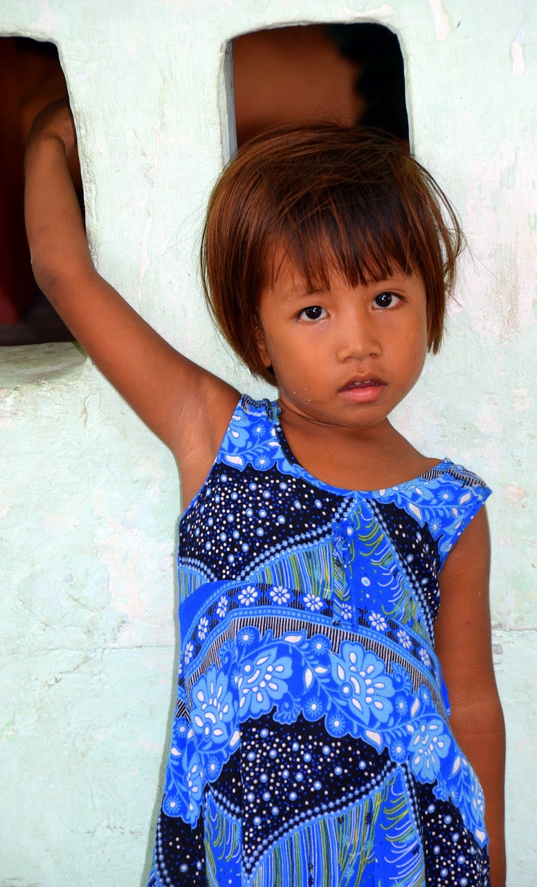 Jaunas, Mergaitė, Mianmaras, Burma, Mėlynas, Suknelė, Nemokamos Nuotraukos,  Nemokama Licenzija