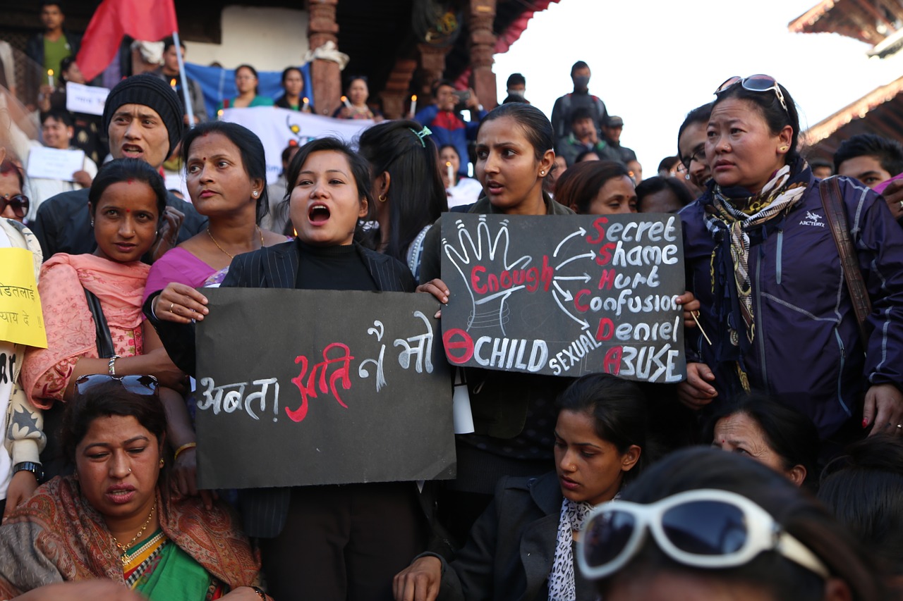 Protestas, Basantapur, Katmandu, Nemokamos Nuotraukos,  Nemokama Licenzija