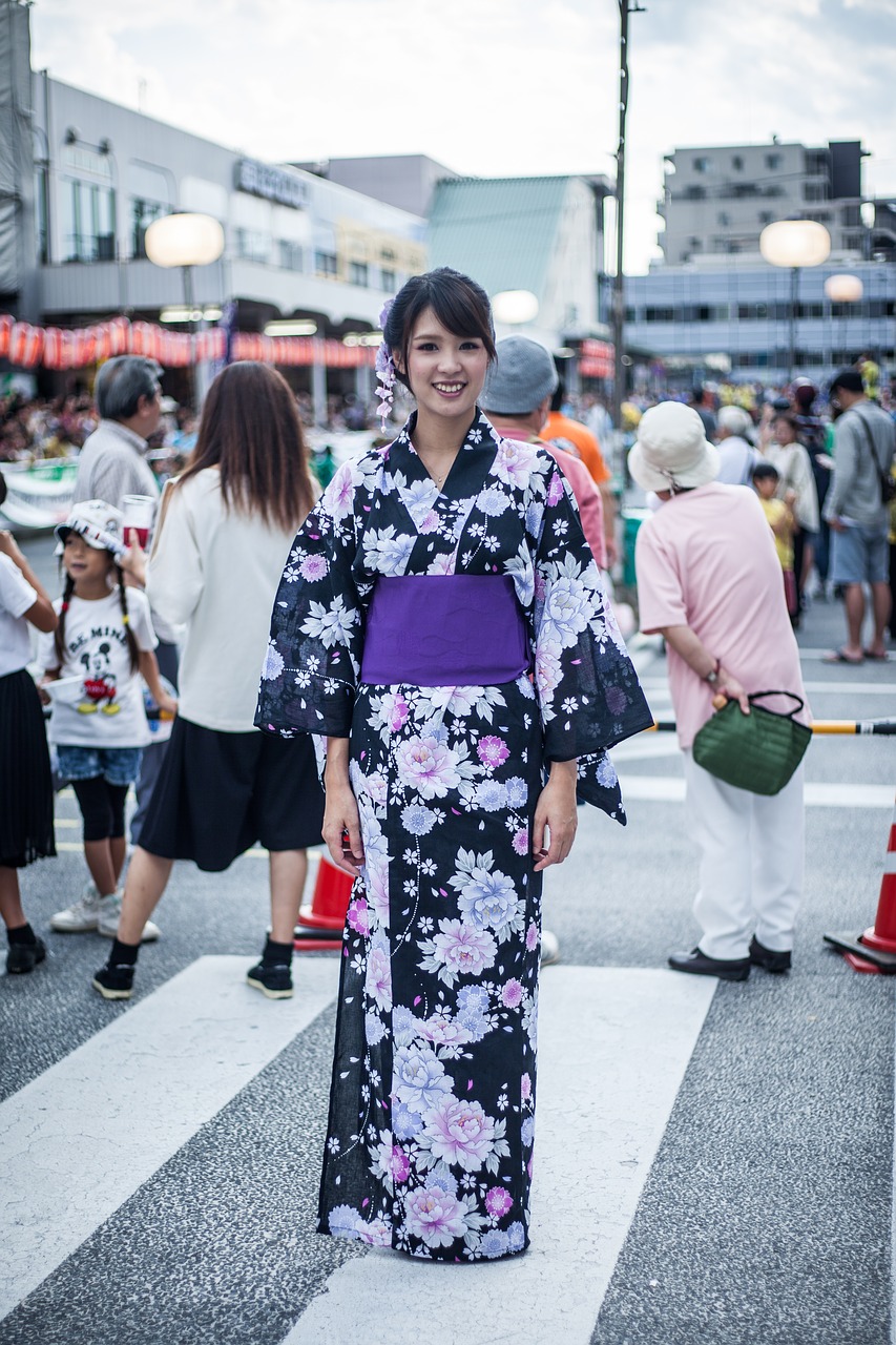 Yukata, Lady, Šalies Japonija, Lauke, Kimono, Kultūra, Gražus, Nemokamos Nuotraukos,  Nemokama Licenzija