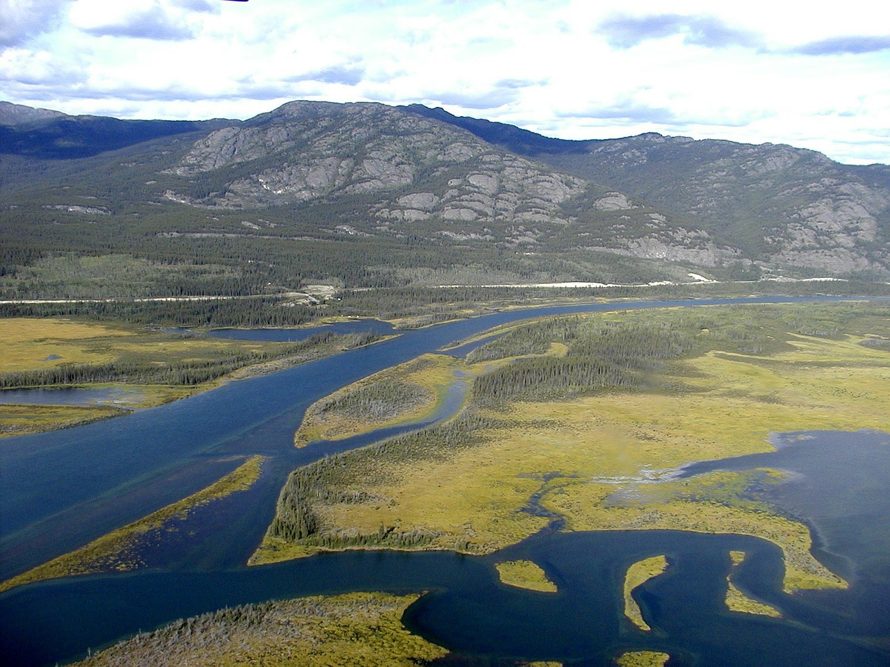 Yukon Upė, Kraštovaizdis, Oro Vaizdas, Vanduo, Dykuma, Antena, Peizažas, Miškas, Natūralus, Laukiniai