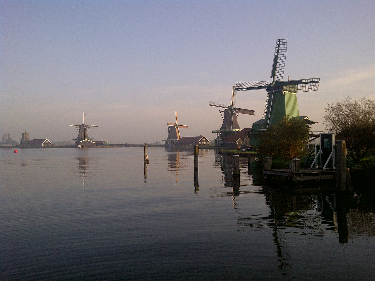 Zaanse Schans, Vėjo Malūnai, Saulėtekis, Nemokamos Nuotraukos,  Nemokama Licenzija