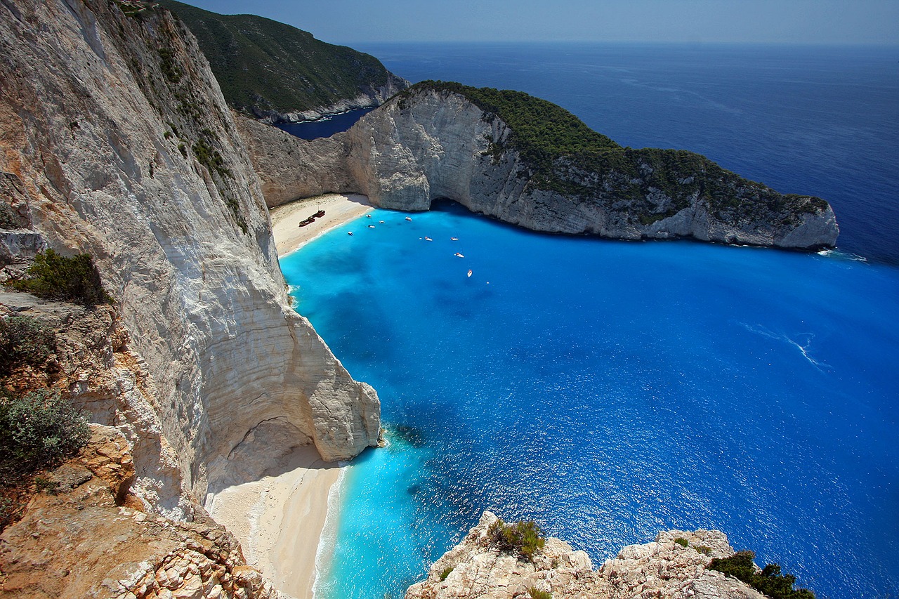 Zakynthos, Graikija, Šventė, Jūra, Kelionė, Graikų Sala, Perspektyva, Laivo Nuolaužos, Laivo Avarijos Paplūdimys, Navagio Paplūdimys