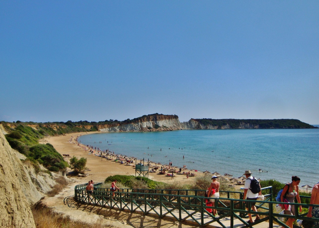 Zakynthos, Graikija, Papludimys, Jūra, Smėlis, Atostogos, Vasara, Vėžlys Paplūdimys, Gerakas, Nemokamos Nuotraukos