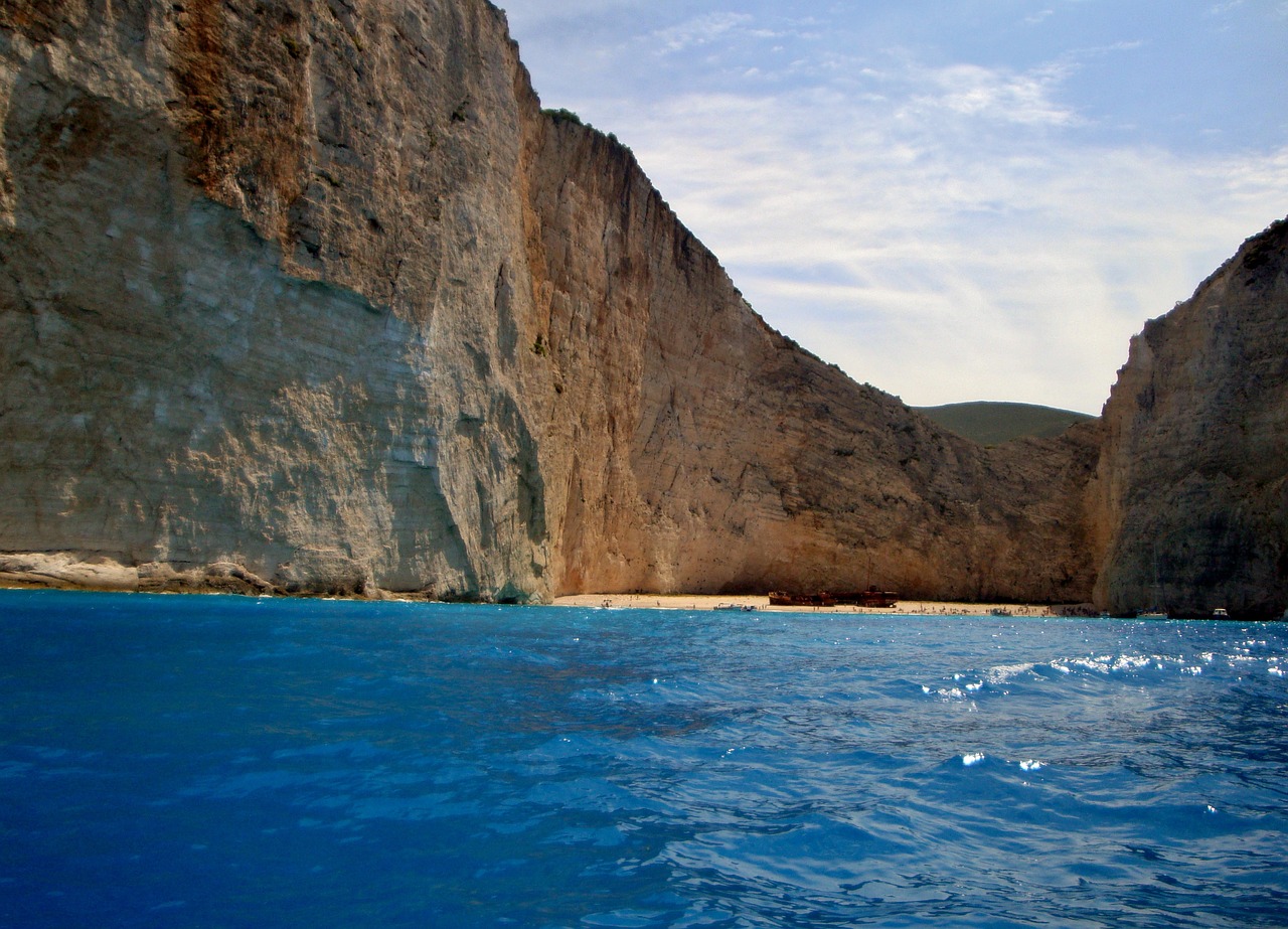 Zakynthos, Sala, Graikija, Papludimys, Akmenys, Jūra, Vasara, Atostogos, Navagio Paplūdimys, Nemokamos Nuotraukos