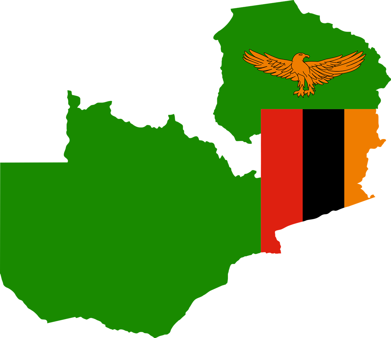 Zambija, Vėliava, Žemėlapis, Geografija, Kontūrai, Afrika, Šalis, Tauta, Sienos, Svg