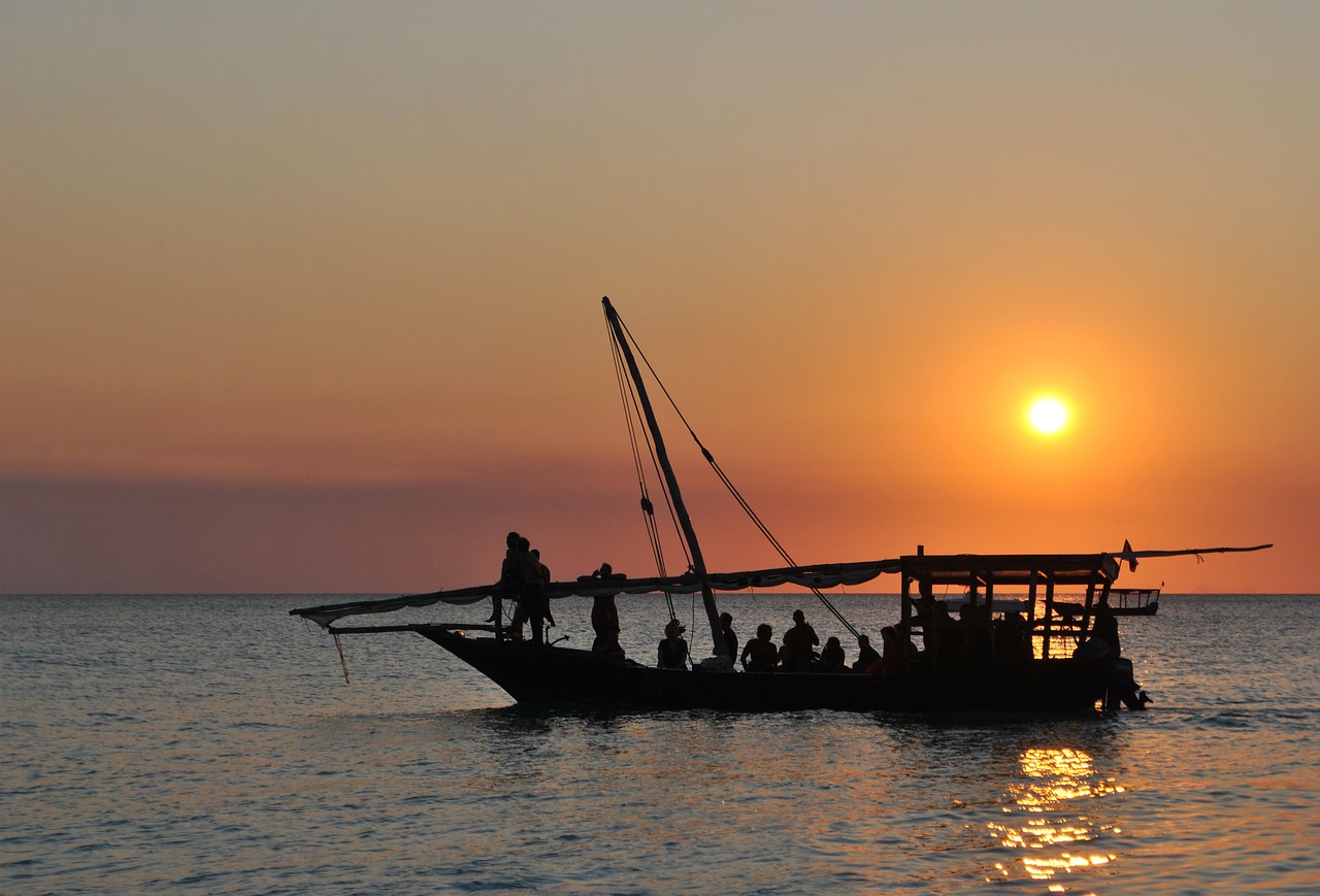 Zanzibaras, Tanzanija, Kranto, Sala, Saulėlydis, Afrika, Boot, Jūra, Papludimys, Nemokamos Nuotraukos