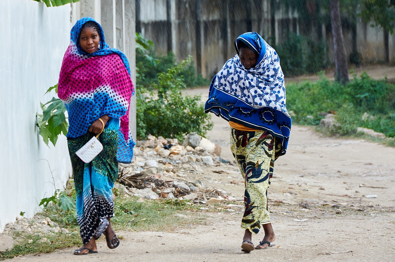 Zanzibaras, Mergaitės, Lietus, Nemokamos Nuotraukos,  Nemokama Licenzija