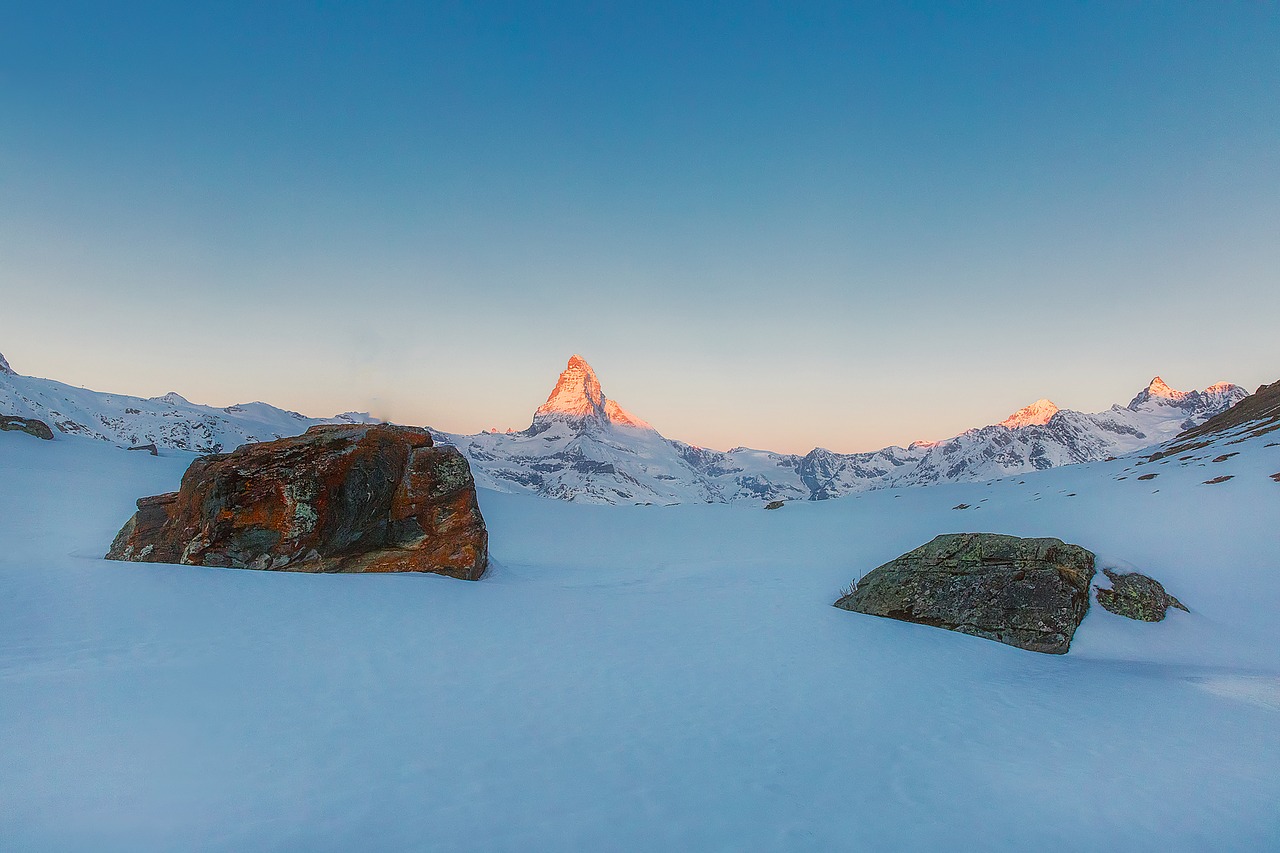 Zermatt, Šveicarija, Kalnai, Sniegas, Žiema, Gamta, Lauke, Šaltas, Šalis, Kaimas