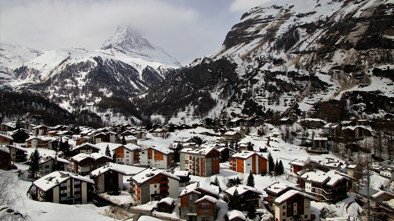 Zermatt,  Šveicarija,  Sniegas,  Žiemos,  Kalnų,  Pobūdį,  Kelionė,  Matterhorn,  Kraštovaizdis,  Architektūra