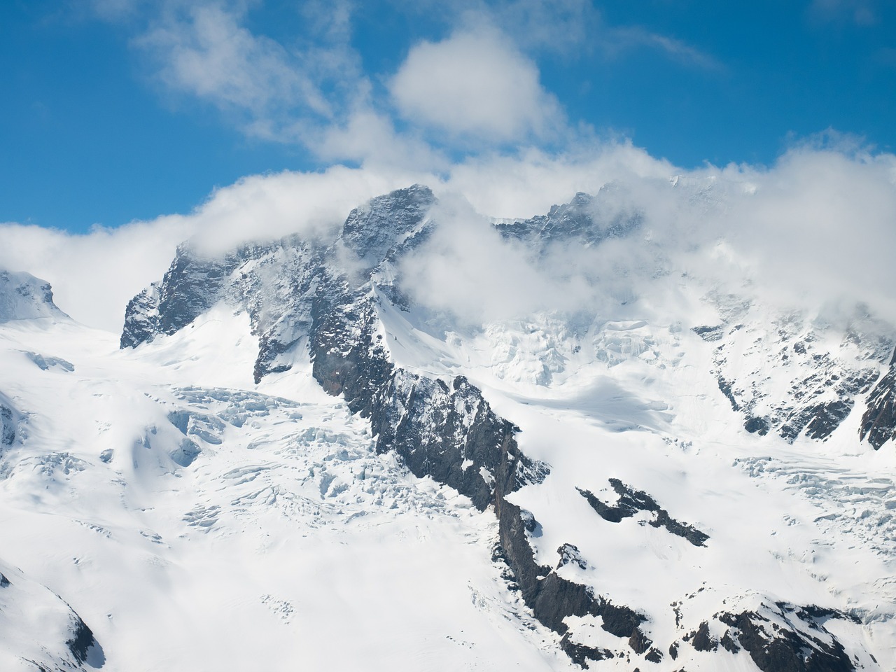 Zermatt, Šveicarija, Valais, Kalnai, Sniegas, Gornergrat, Pasienio Ledynas, Alpių, Ledinis, Nemokamos Nuotraukos
