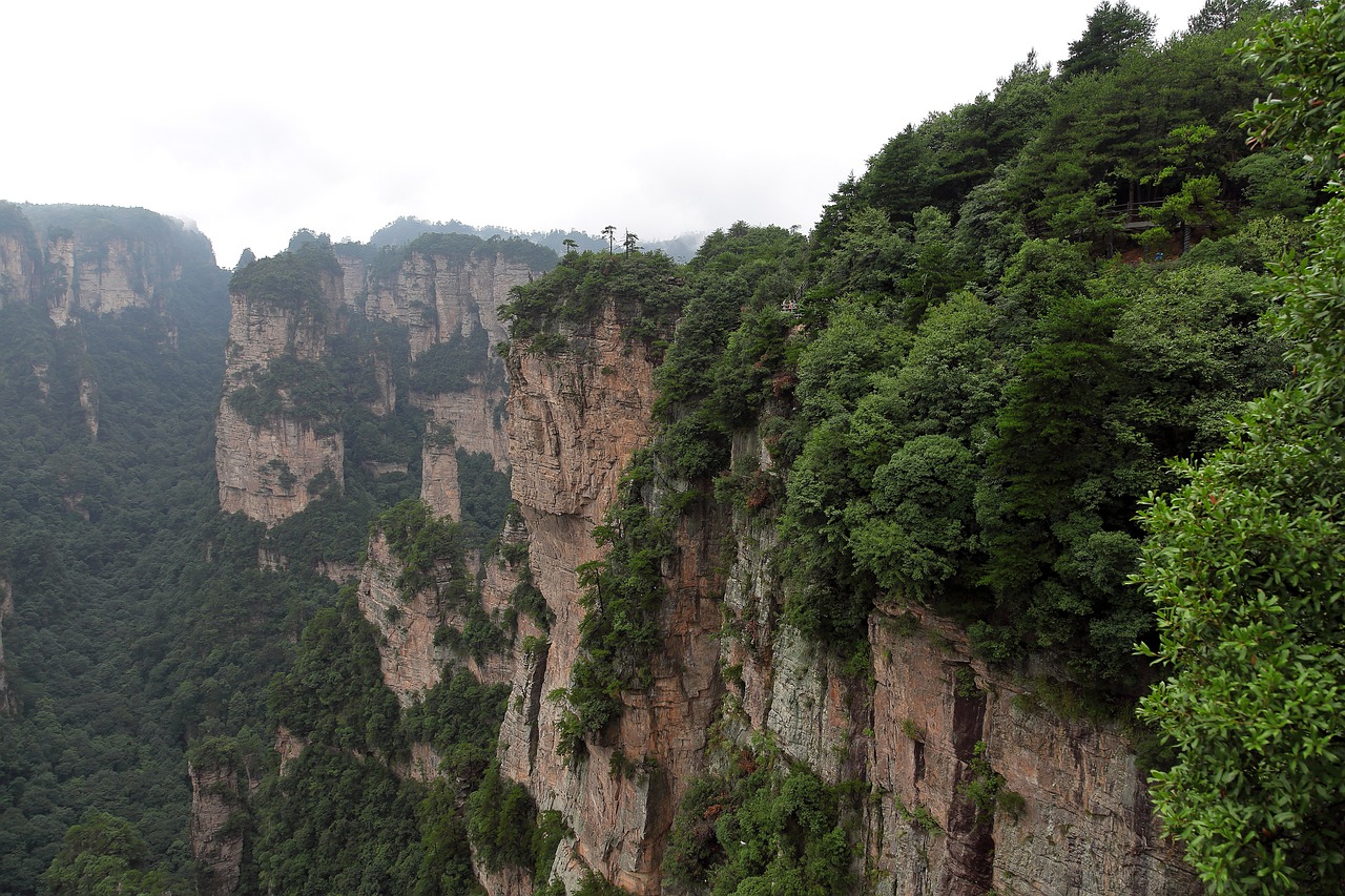 Zhangjiajie, Wulingyuan, Kvarcinio Smiltainio Viršutinio Miško Kraštovaizdžio, Nemokamos Nuotraukos,  Nemokama Licenzija