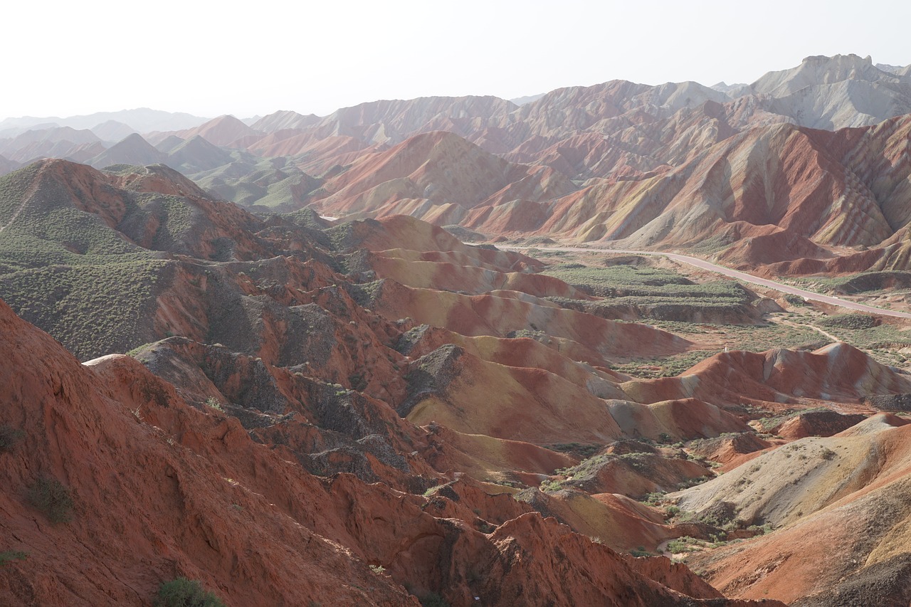 Zhangye, Danxia, Spalvinga, Nemokamos Nuotraukos,  Nemokama Licenzija