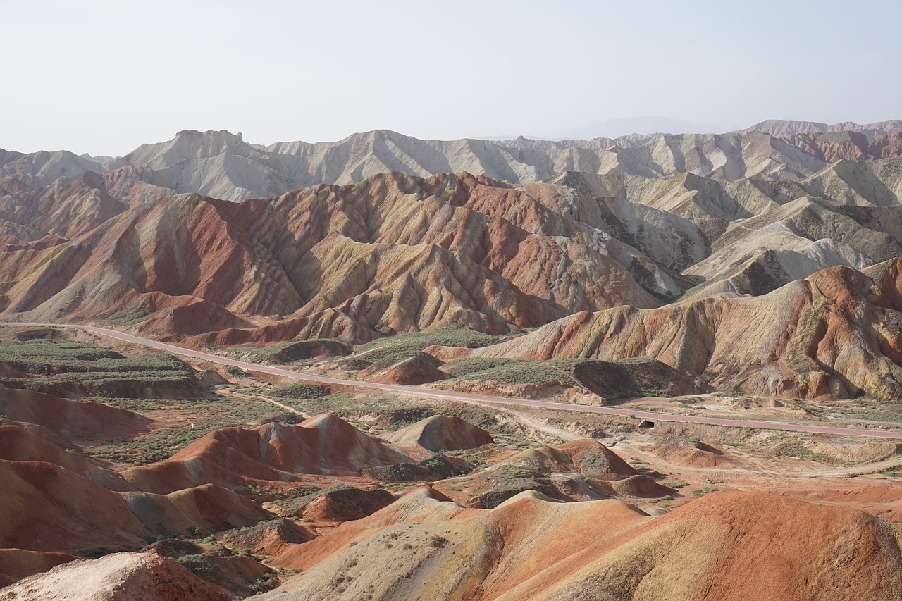 Zhangye, Danxia, Spalvinga, Nemokamos Nuotraukos,  Nemokama Licenzija