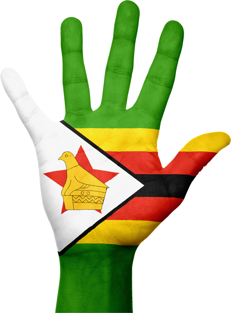 Zimbabvė, Vėliava, Ranka, Nacionalinis, Pirštai, Patriotinis, Patriotizmas, Zimbabvė, Afrika, Nemokamos Nuotraukos