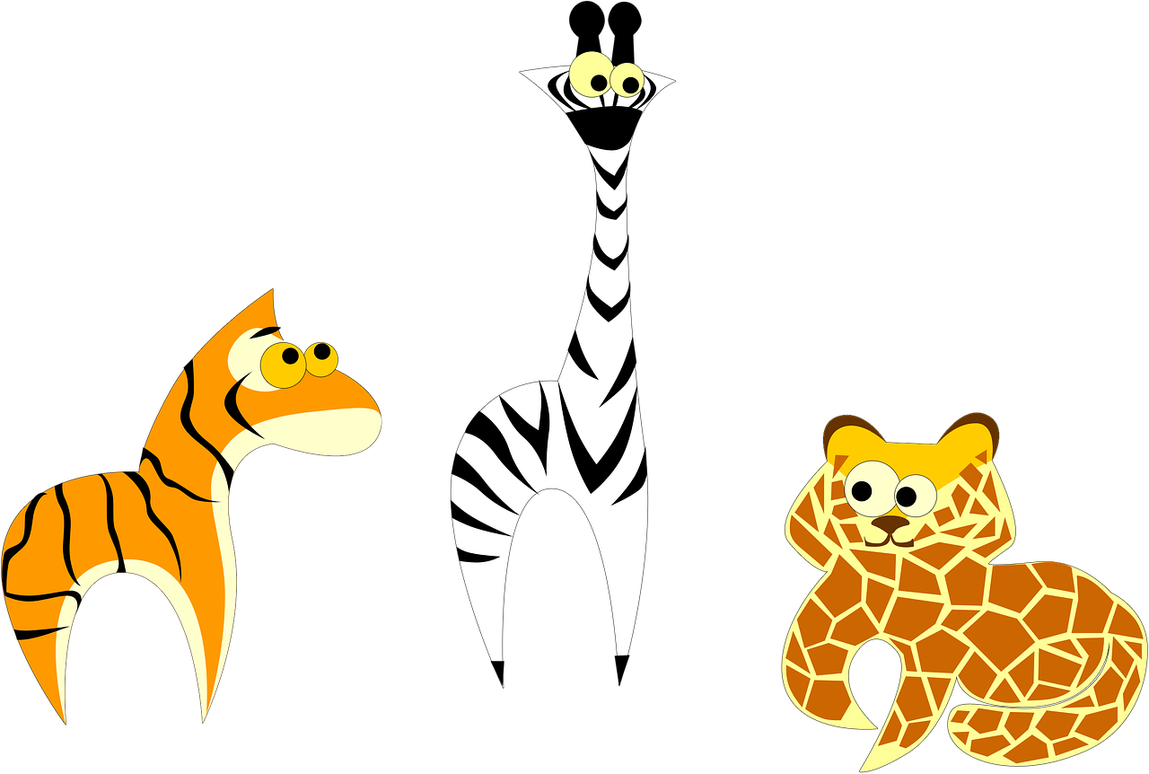 Zoologijos Sodas, Tigras, Žirafa, Zebra, Klaida, Neteisingai, Pasikeisti, Sumišimas, Užsienio, Oda