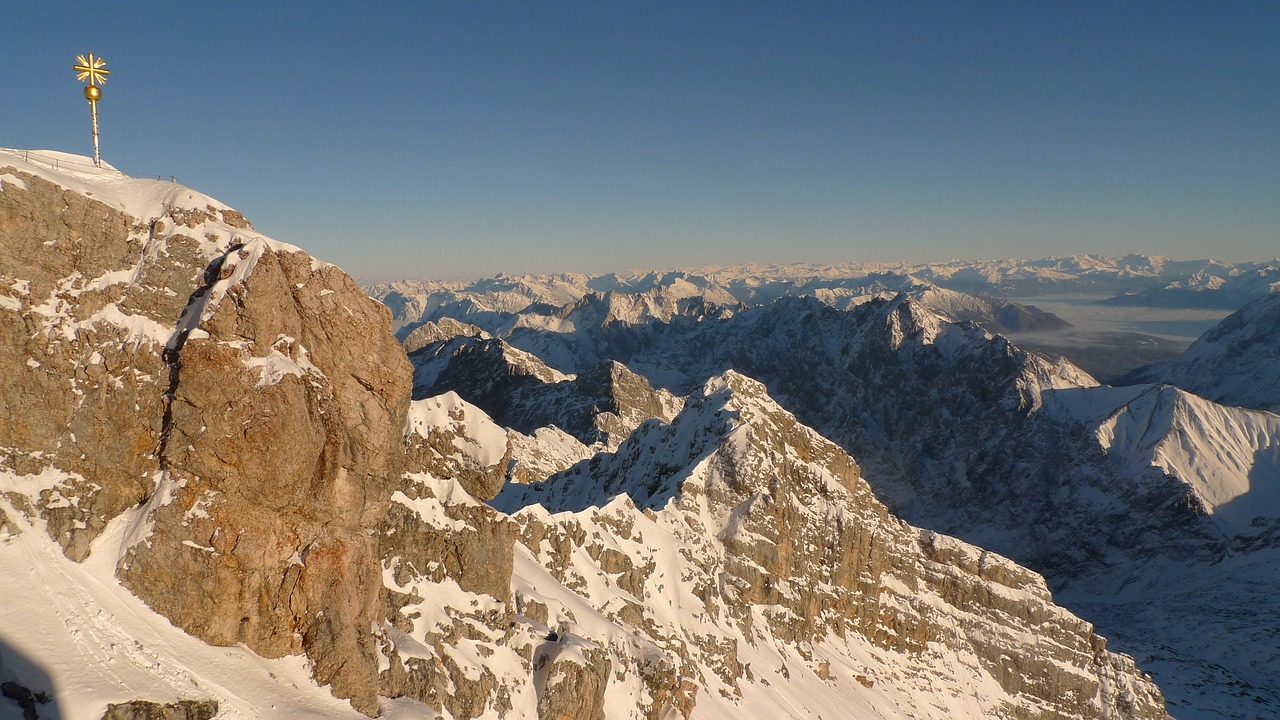 Zugspitze, Alpių, Kalnai, Aukščiausiojo Lygio Susitikimas, Sniegas, Nemokamos Nuotraukos,  Nemokama Licenzija