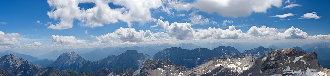 Zugspitze,  Alpine,  Rokas,  Panorama,  Dangus,  Zugspitze Masyvo,  Nustatyti,  Tolimas Vaizdas,  Vokietija, Nemokamos Nuotraukos