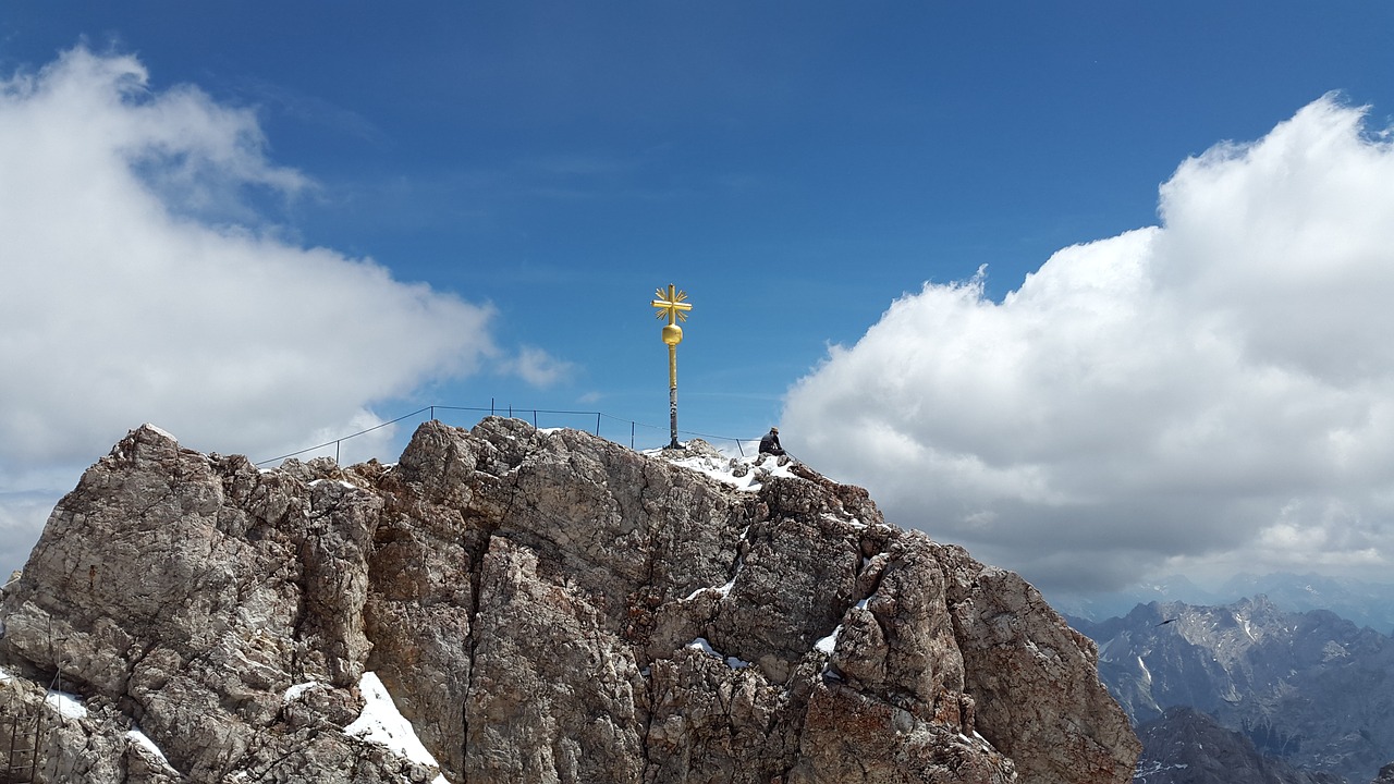 Zugspitze,  Viršūnių Susitikimas,  Aukščiausiojo Lygio Susitikimas,  Kirsti,  Zugspitze Masyvas,  Kalnai,  Alpių,  Oras Akmuo,  Wetterstein Masyvas,  Ostallgäu