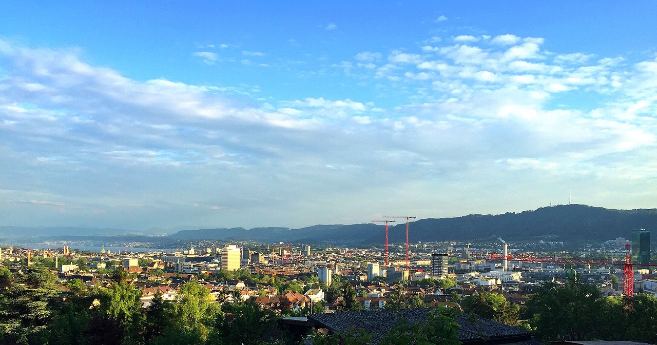 Zurich, Miestas, Šveicarija, Panorama, Pagrindinis Bokštas, Dangus, Debesys, Nemokamos Nuotraukos,  Nemokama Licenzija
