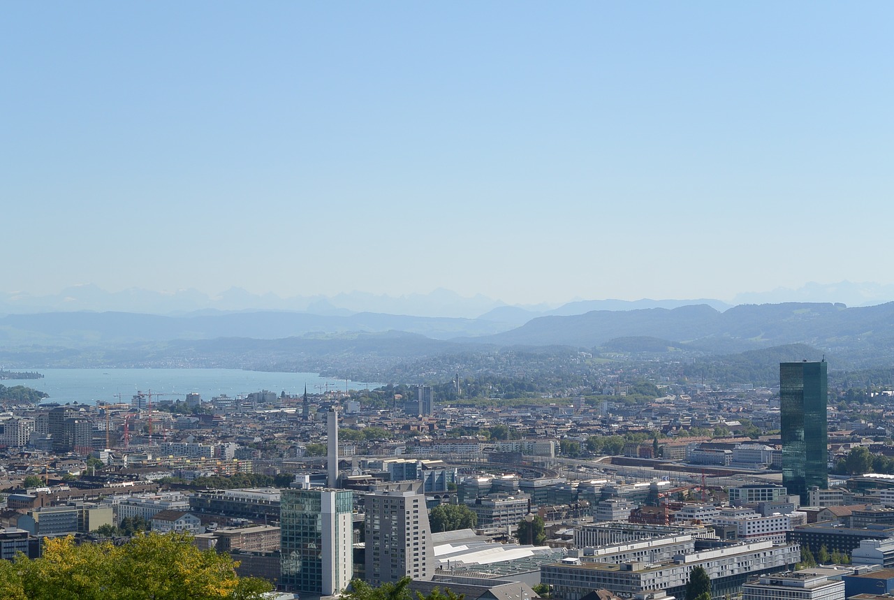 Zurich, Miestas, Ežeras Ciurichas, Panorama, Pagrindinis Bokštas, Šveicarija, Namai, Oro Vaizdas, Nemokamos Nuotraukos,  Nemokama Licenzija