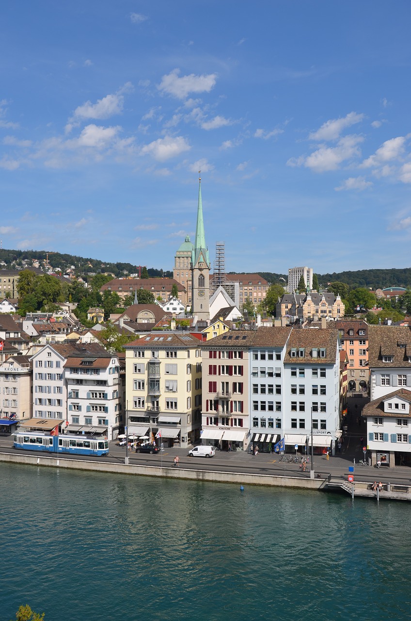 Zurich, Upė, Miestas, Šveicarija, Centro, Miesto Panorama, Nemokamos Nuotraukos,  Nemokama Licenzija