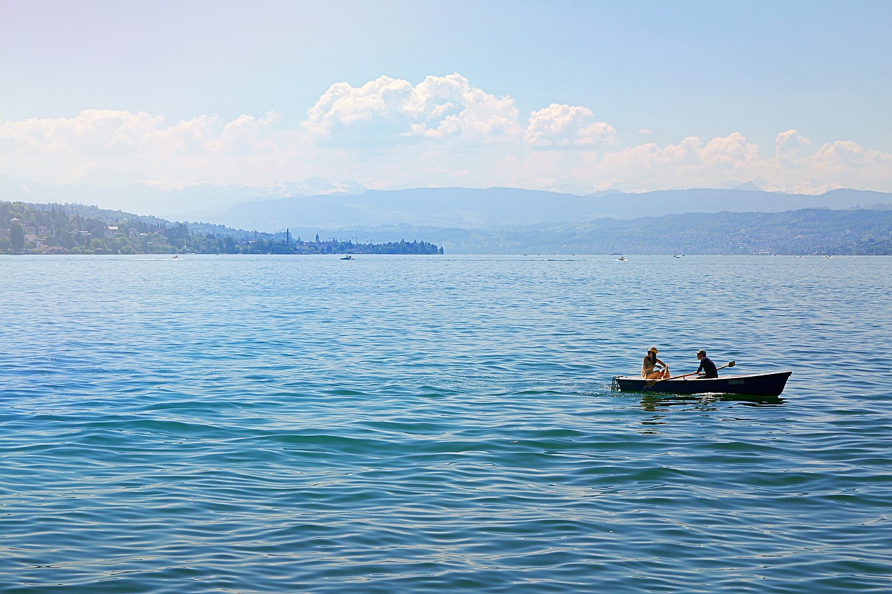 Zurich, Šveicarija, Ežeras Ciurichas, Ežeras, Vanduo, Vasara, Boot, Ciuricho Ežeras, Vaizdas, Perspektyva