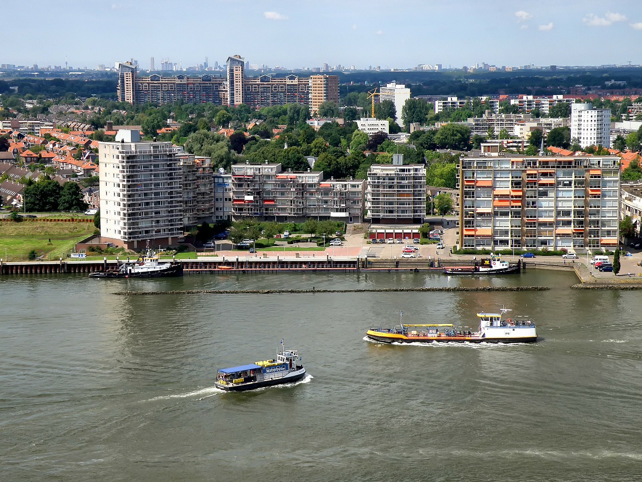 Zwijndrecht, Nyderlandai, Pastatai, Architektūra, Miestas, Miestai, Miesto, Krantas, Kranto Linija, Medžiai