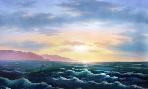 Jūra,  Saulė,  Animacinis Filmas,  Jūra,  Mėlynas Dangus