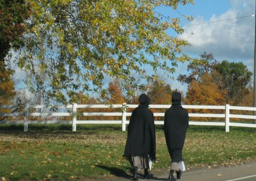 Amish,  Mergaitės,  Šalis,  Vaikščioti,  Kultas,  Dvi Amiškos Mergaitės