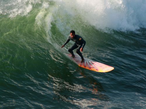 Surfer,  Banglenčių Sportas,  Huntingtonas,  Papludimys,  Kalifornija,  Ramiojo Vandenyno Regionas,  Vandenynas,  Banga,  Ilgo Laivo Banglentininkas Lašai Ant Bangos